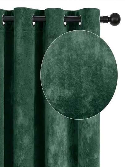 1pc Set Elegant Smoke Gray Velvet Curtains - Soft, Smooth, And Luxurious For Living Room, Bedroom, Or Dance Studio Decor