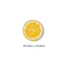 1pc Handmade Beaded Cute Fruit Patch | Lemon & Watermelon Decorative Sticker, Suitable For DIY Clothing, Bags, Shoes, Requires Hand Sewing/Adhesive Glue