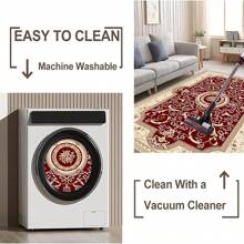 1 件水晶天鹅绒斑点地毯、门垫 - 防水、防滑、易于清洁、可机洗、柔软舒适的地毯，适用于入口、厨房、客厅、卧室、走廊、浴室、洗衣房 - 家居装饰