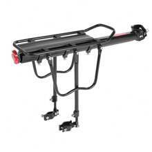 Quick Release Bicycle Rear Seat Rack Adjustable Mountain Bike Luggage Carrier With Reflector - Black - View 1