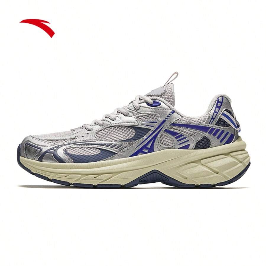 Anta AT2002 | Y2K Retro Running Shoes For Men, New Silver Winter Sports Shoes, Fashion Men Sneakers