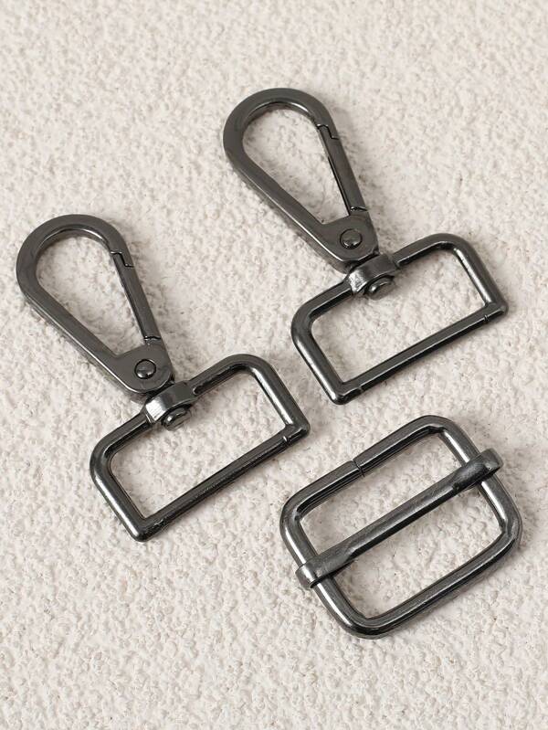 Schultergurt Dreiteilige Koffer-Hardware-Zubehör Taschenschnalle Schultergurtschnalle Tasche Quadratische Schwanzhundeschnalle DIY-Zubehör Handtasche Zinklegierung Druckguss-Hakenschnalle Quadratische Schwanzschnalle