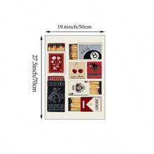 1pc Vintage Matchbox Wall Art Picture Matches Canvas Prints Paintings Retro Matchbook Poster Funky Designs Aesthetic Decor For Bedroom, Living Room, Or Office Apartment Decor Unframed Or Framed