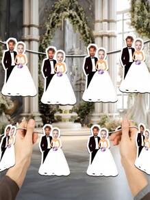 7/14/21 tấm banner ảnh cưới chân dung tùy chỉnh - Banner chân dung cô dâu chú rể cá nhân hóa, trang trí tiệc cưới tự làm đa năng, trang trí đẹp mắt, có thể tái sử dụng, món quà lý tưởng cho vợ, bố, mẹ, gia đình, bạn bè, phù hợp cho phòng trà, nhà cửa, sân vườn, văn phòng. - Nhiều màu - Xem 4