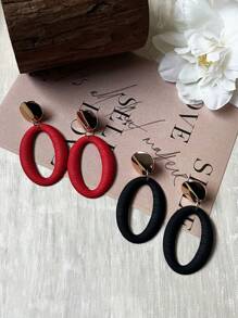 1 Pair Chic Geometric Ear Cuffs, European & American Fashion, Minimalist Design, Versatile For Spring, Summer, Autumn, Winter