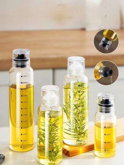 1pc, Sealed Oil Pot, Seasoned Soy Sauce Vinegar Bottle, Home Kitchen Leak-Proof Seasoning Bottle, Outdoor Picnic Barbecue Seasoning Oil Bottle