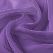 Set Of Two (2) Sheer Window Curtains Panels With Rod Pocket Drape Set Multiple Lengths (63", 84", 95", 108", 120" L) Solid Colors - Lilac Purple - View 4