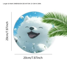 1pc Dog Mouse Pad Cartoon Art Desk Mat Rubber Base Mousepad With Stitched Edge Non-Slip Desk Accessories XL Desk Pad For Office Home As Gifts For Men Women Birthdays,Valentine's Day - Multicolor - View 8