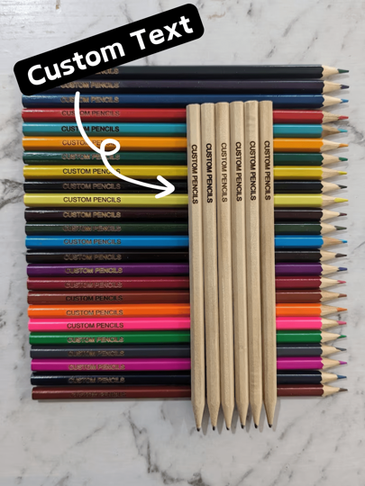 6/12/24/30/36-Pack Customizable Engraved Wooden Personalized Pencils Set - Premium Colored & HB Graphite Dual-Grade Stationery Kit - Multicolor Hexagonal Shaped Name/Logo Printed School Supplies For Students - Ideal For Back To School Season, Corporate Events, Birthday Party Favors, Wedding Decorations, Art Class Essentials, School Supplies, Middle School Students, High School Senior High School Students, College Students, University Students, Freshman, Sophomore, Underclassmen