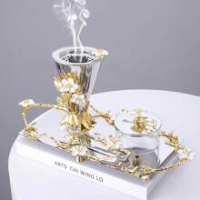 豪华合金香薰机套装：托盘、夹子、燃烧器、香料罐