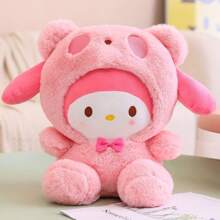 Sanrio Juguete de peluche Sanrio de 23cm, Kuromi, Hello Kitty, Melody, muñeco de Scratch, muñeco de escritorio, almohada, ornamento de escritorio, regalo diario, regalo festivo, regalo de Navidad y Halloween