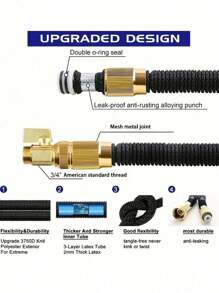 2pcs Household Car Washing & Gardening Supplies, 3/4" Connector, Convenient High Pressure Water Gun, Magic Hose Irrigation Kit