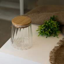 Porta Mantimento de Vidro com Tampa de Bambu 500ml Classic - Wolff