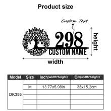 1 件定制生命树和鸟设计金属门牌 - 个性化地址标志、门牌号、户外地址标志、街道名称、姓氏、墙壁艺术 - 搬家礼物 - 装饰品、家居装饰、墙壁装饰、房间装饰、客厅装饰、卧室装饰、浴室装饰、厨房装饰、女朋友、爸爸、妈妈、家人、朋友、儿子、女儿、学校学生、餐厅、浴室、客厅、卧室、办公室、茶室、学校、家庭、家庭卧室翻新生日毕业、家庭翻新、温馨氛围、家居生活、定制标志和牌匾