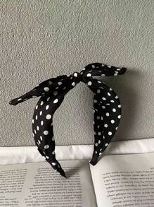 1pc Polka Dot Printed Bunny Ears Decorated Headband, Retro Broadside Non-Slip Hair Hoop, Suitable For Easter Party,Hairband,Hair Hoop Headbands Hair Accessories Head Accessories - Multicolor - View 10
