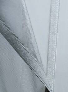 升级版菱格边框灰色蚊帐 家用自粘式防蝇纱窗隐形窗帘蚊帐安装简便升级材质防蝇纱窗 - 灰色 - 查看 7