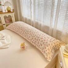 1pc New A-Class Knitted Fabric Digital Printed Pillowcase - Hearts, Flowers, Cartoons, Leaves, Dots, Forest Patterns, Ins Pastoral Style, Thick Brushed Double-Sided Pillowcase, Couples Long Pillowcase, Pillow Inner Cover, Skin-Friendly, Soft, Breathable, Suitable For All Seasons (Only Pillowcase, No Pillow Insert)