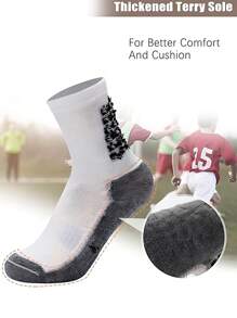 4 pares de calcetines deportivos para jóvenes, calcetines de fútbol para niños, calcetines de fútbol y acondicionamiento físico para jóvenes, adecuados para entrenamiento, al aire libre, durables, aptos para niños y niñas de 8 a 12 años