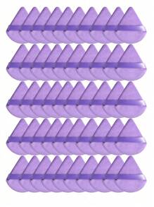 50pcs Triangular Velvet Makeup Powder Puff, Facial Powder Puff, Reusable Makeup Powder Puff, Facial And Eye Makeup Powder Puff,Makeup,Cheap,Room Decor,Vanity,Travel,Bedroom,Makeup Accessories,Puff,Makeup Blender,Powder Puff,Makeup Sponge,Cheap,Stocking Stuffers,Makeup,Makeup Tools,Cheap Stuff,Gifts,Gifts For Women,Christmas Gifts - Purple - View 12