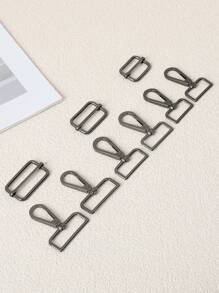 3件套行李带配件套装，包括肩带扣、D形环、锌合金旋转钩、DIY包袋五金件