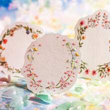 20pcs/Pack Embossed Floral Border Decorative Paper, Suitable For Scrapbooking, DIY Card Making, Paper Crafts, Journals, Notebooks, Back To School Essentials - 1 Package - View 7
