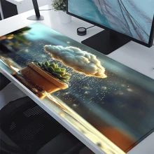 1pc Plant Muismat Leuke Kunst Grote Bureau Mat 35.4x15.7 Inch Bureau Accessoires Rubberen Basis Met Gestikte Rand Antislip Toetsenbord Pad Voor Kantoor Thuis Computer Als Geschenken Voor Mannen Vrouwen Vrienden Verjaardagen, Valentijnsdag