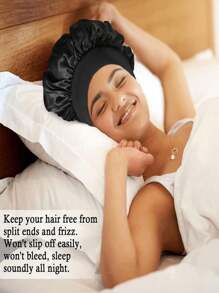 Gorro de satén de gran borde con gran elasticidad, gorro de belleza y salón para el cuidado del cabello de las mujeres, gorro de maternidad/quimioterapia, gorro, gorro de ducha, productos y accesorios para el cabello para esenciales de viaje, regreso a la escuela, esenciales de viaje y vacaciones, accesorios para el cabello para mujeres, cabello, viaje, productos para el cabello, herramientas para el cabello, cosas para el cabello, barbero, accesorios de barbero, barbería, equipo de peluquería - Multicolor - Ver 6