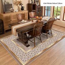 [Respaldo acolchado de terciopelo de cristal, grosor de 5 mm] 1 Alfombra con patrón geométrico floral - Impermeable, antideslizante, absorbente, lavable, suave y cómoda. Adecuada para cocina, sala de estar, dormitorio, pasillo, baño, lavandería - Fácil de limpiar, alfombra, decoración del hogar, decoración del baño del hogar, alfombra de exterior, felpudo, decoración de otoño, accesorios de baño, regreso a la escuela