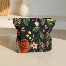 Bolsa de cosméticos pequeña con patrón de planta portátil para mujer, bolsa de almacenamiento de servilletas sanitarias, bolsa de llaves y monedas para viajes, bolsa de tarjeta portátil, nuevo - 1 - Ver 12