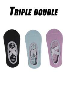 1 paire/3 paires/5 paires/6 paires, Chaussettes de yoga épaisses pour femmes, Chaussettes d'exercice intérieur anti-dérapantes pour saut