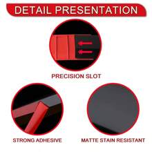 3Pcs Universal Adjustable Trunk Tail Rear Wing Spoiler For BMW For Tesla For Audi Toyota Car Accessories - Red - View 5