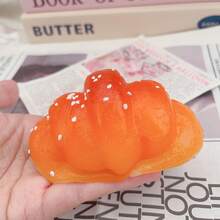 Coconut Pudding Piggy Buns, 3 Layered Pineapple Square Buns, Cement-Like Silicone Squeeze Stress Relief Toy - Multicolor - View 8