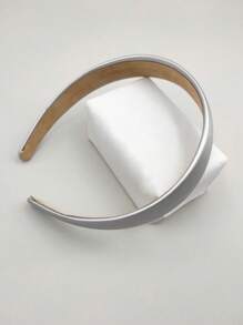 1 件装女士面料和 PU 皮革发带，2.5 厘米宽，适合日常佩戴 - 銀色 - 查看 2