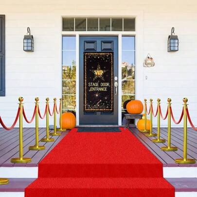 1pc Birthday Party Red Carpet Christmas Decoration Red Carpet Holiday Festive Carpet Wedding White Carpet Shop Entrance Opening Ceremony Exhibition Stage Wedding Aisle Red Carpet Welcome Channel Disposable Red Carpet