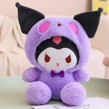 Sanrio Juguete de peluche Sanrio de 23cm, Kuromi, Hello Kitty, Melody, muñeco de Scratch, muñeco de escritorio, almohada, ornamento de escritorio, regalo diario, regalo festivo, regalo de Navidad y Halloween