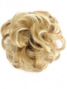 1pc Synthetic Hair Bun Extensions Messy Curly Elastic Hair Scrunchies Hairpieces Synthetic Chignon Donut Updo Hair Pieces For Women - Multicolor - View 24