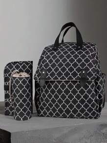 3 قطع/ مجموعة حقيبة ام مع بطانية ملابس الأطفال، حقيبة ظهر حمل كبيرة السعة، حقيبة حمل متعددة الوظائف للأم والطفل للسفر