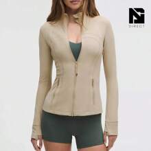 Lululemon Define Jacket Nulu Women's Lightweight, Full Zip Running Track Jacket-For Yoga Gym Running-Sweat-Wicking-Yoga-All Seasons Sport-Spring/Summer-Autumn/Winter-Mother's Day Gifts-Father's Day Gift - Sheer Oak - 查看 1