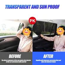 4 件装汽车窗帘，带磁性附件的汽车车窗遮阳帘，挡光汽车车窗罩 - 磁性侧窗遮阳帘保持凉爽，保护车辆和隐私 - 均碼 - 查看 5