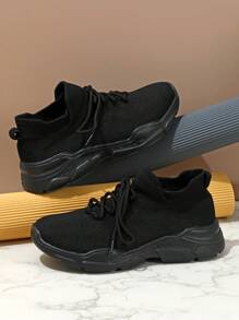 一脚蹬运动鞋，女士步行网球鞋，轻便休闲运动鞋，适合健身、旅行和工作 - 黑色 - 查看 5