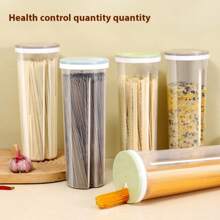 Round Pasta Storage Container, Kitchen Organizer Box For Storing Noodles, Grains, Airtight Sealed Canister, Suitable To Use In Kitchen, Kitchen Storage Goods