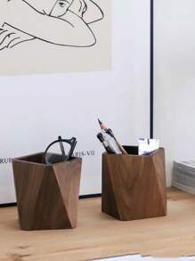 1 件黑胡桃木笔筒、遥控器和办公桌收纳盒、菱形和方形笔筒、笔筒、铅笔盒、办公室装饰、蜡笔筒、笔筒、办公设备、桌面收纳盒、办公文具、记号笔收纳盒、化妆品收纳盒、收纳盒、收纳盒、护肤品收纳盒、办公室收纳盒、文具收纳盒、指甲收纳盒、卧室装饰 - 彩色 - 查看 1