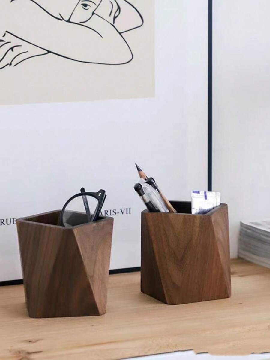 1 件黑胡桃木笔筒、遥控器和办公桌收纳盒、菱形和方形笔筒、笔筒、铅笔盒、办公室装饰、蜡笔筒、笔筒、办公设备、桌面收纳盒、办公文具、记号笔收纳盒、化妆品收纳盒、收纳盒、收纳盒、护肤品收纳盒、办公室收纳盒、文具收纳盒、指甲收纳盒、卧室装饰 - 彩色 - 查看 1