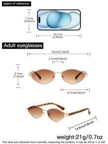 1 件女士金属波西米亚钻石时尚眼镜，适合户外玩耍和日常佩戴 - 彩色 - 查看 5