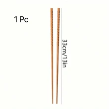2pcs Super Long Reusable Wooden Chopsticks For Stir Frying, Cooking Noodles & Hot Pot