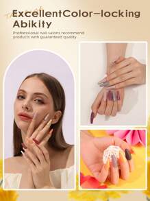 CHOSEOS 10 Colors Acrylic Powder And 2 Jars Nail Glitter Set, Pink Nude Reddish Brown Acrylic Nail Powder With Coarse Glitter For 3D Sculpting Valentine's Day Nail Art French Nail Extensions, Gift For Women