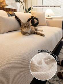 1 bucată pernă de canapea Sherpa, design simplu și elegant, acceptă animalele de companie, lavabilă, moale și confortabilă, anti-alunecare, excelentă pentru protejarea canapelei