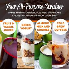 Ellie's Best Pro Quality Nut Milk Bag - Big 12"X12" Commercial Grade - Reusable Almond Milk Bag & All Purpose Strainer – Fine Mesh Nylon Cheesecloth & Cold Brew Coffee Filter - Free Recipes & Videos - 1 - View 11