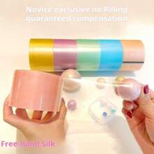 1 Stück Kristallbandball, klebrige Stresslinderungskugel, transparenter Zug-Klebebandkleber DIY Schreibwaren für Studenten, Rückkehr zur Schule