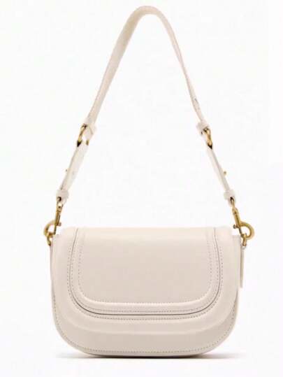 Cross-Border Hot Selling Women's Saddle Bag Shoulder Bag, Wide Strap, Underarm Crossbody, 2025 New Arrival